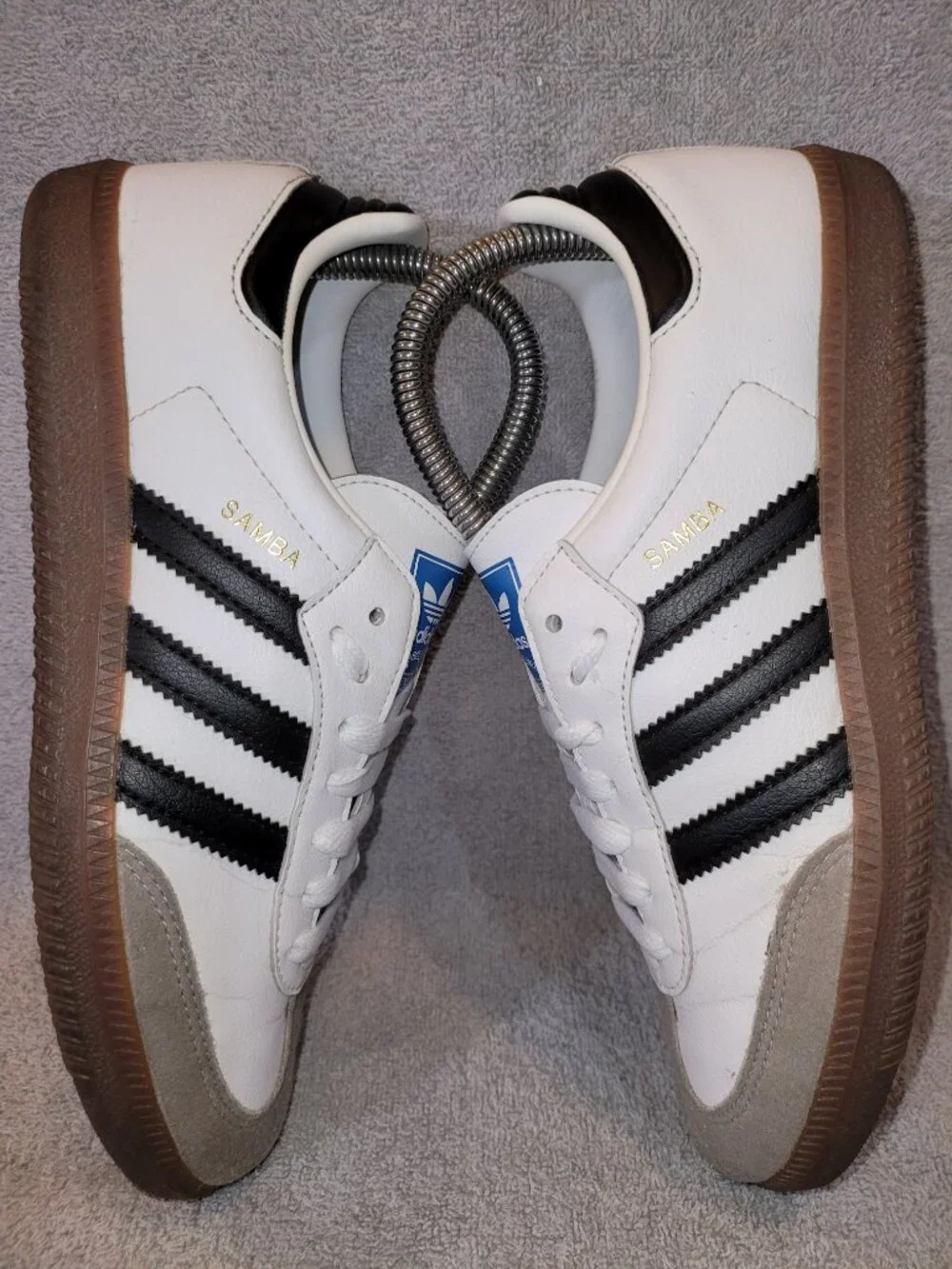 Adidas Samba VEGAN Men's Size 6 White Black Brown Gum Sneakers H01877 (#2259)